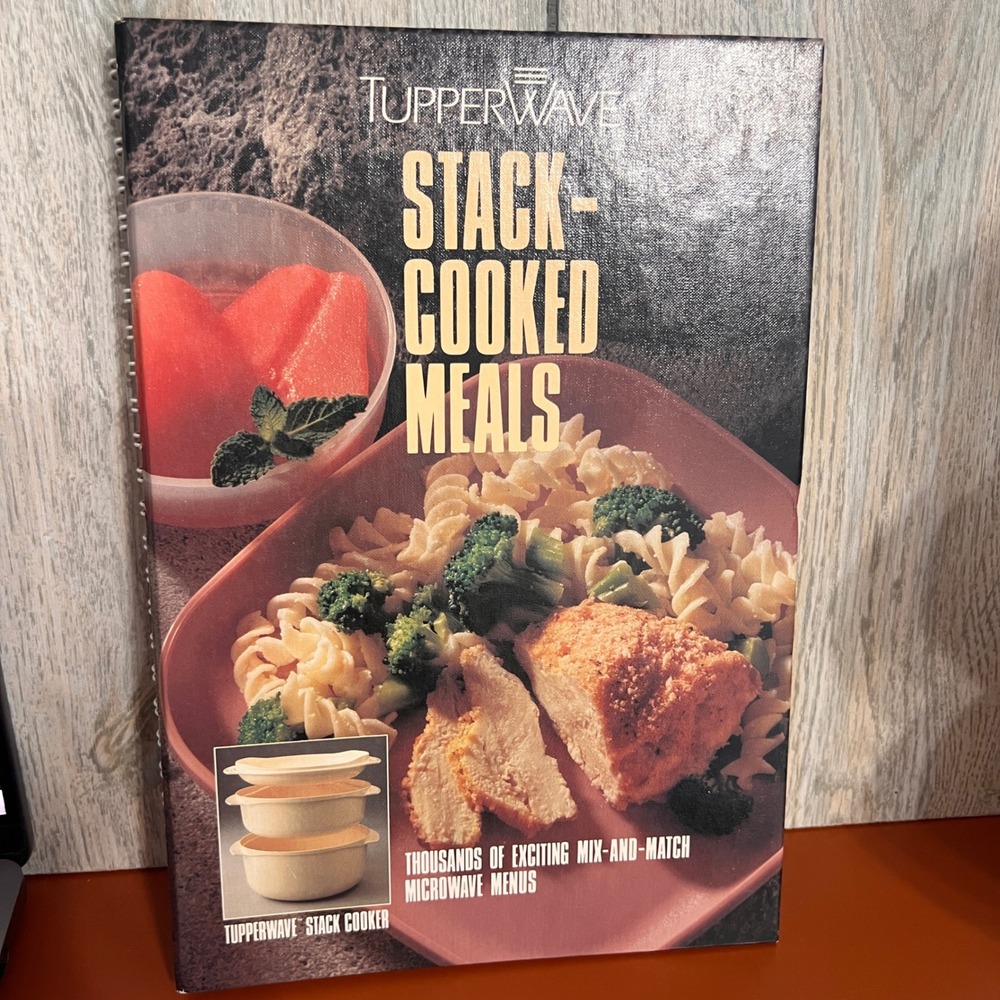 Tupperware Stack-Cooked Meals Cookbook 1990 TupperWave Microwave Recipes 33409